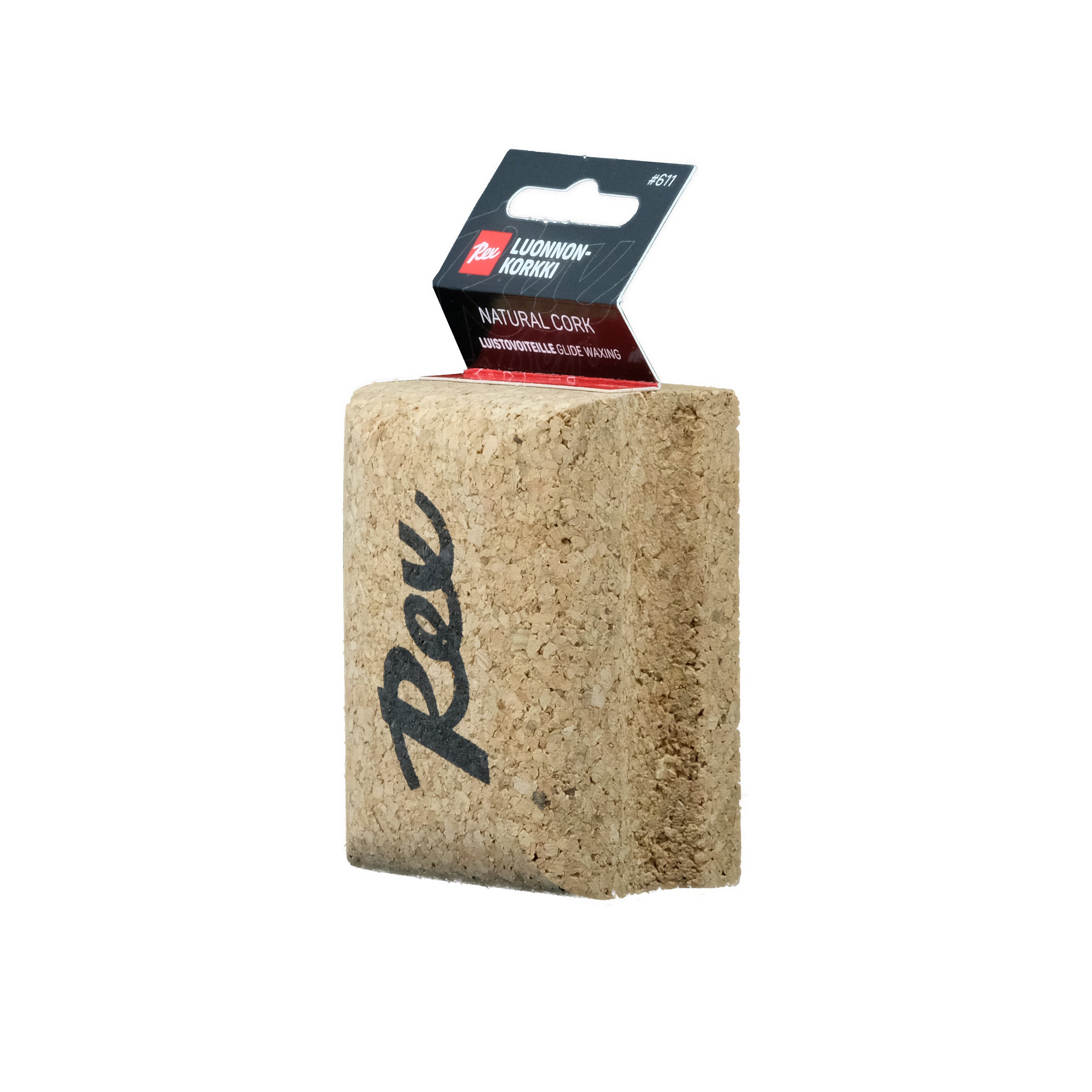 Cross country ski wax natural cork