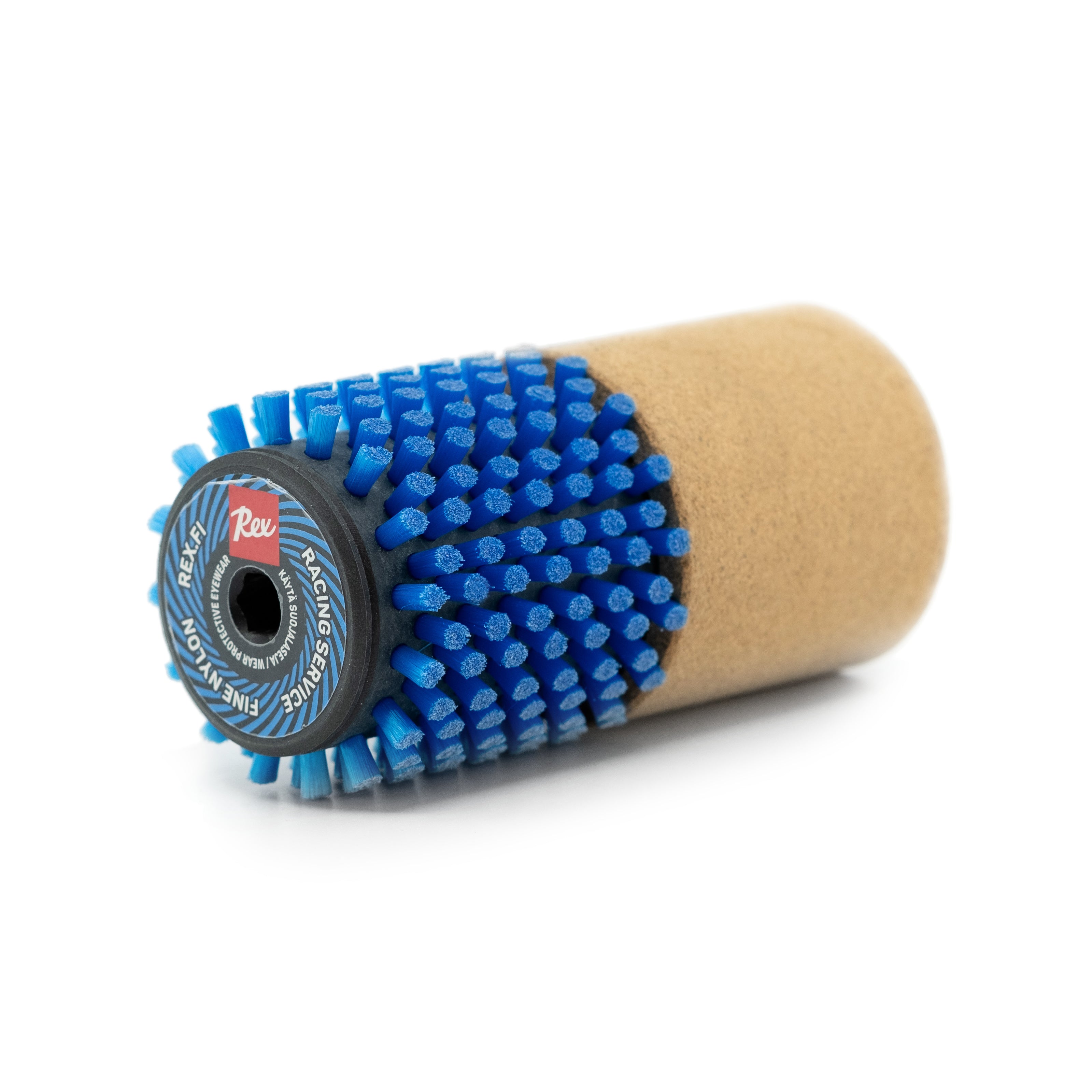 cross country skiing combination nylon brush and roto cork
