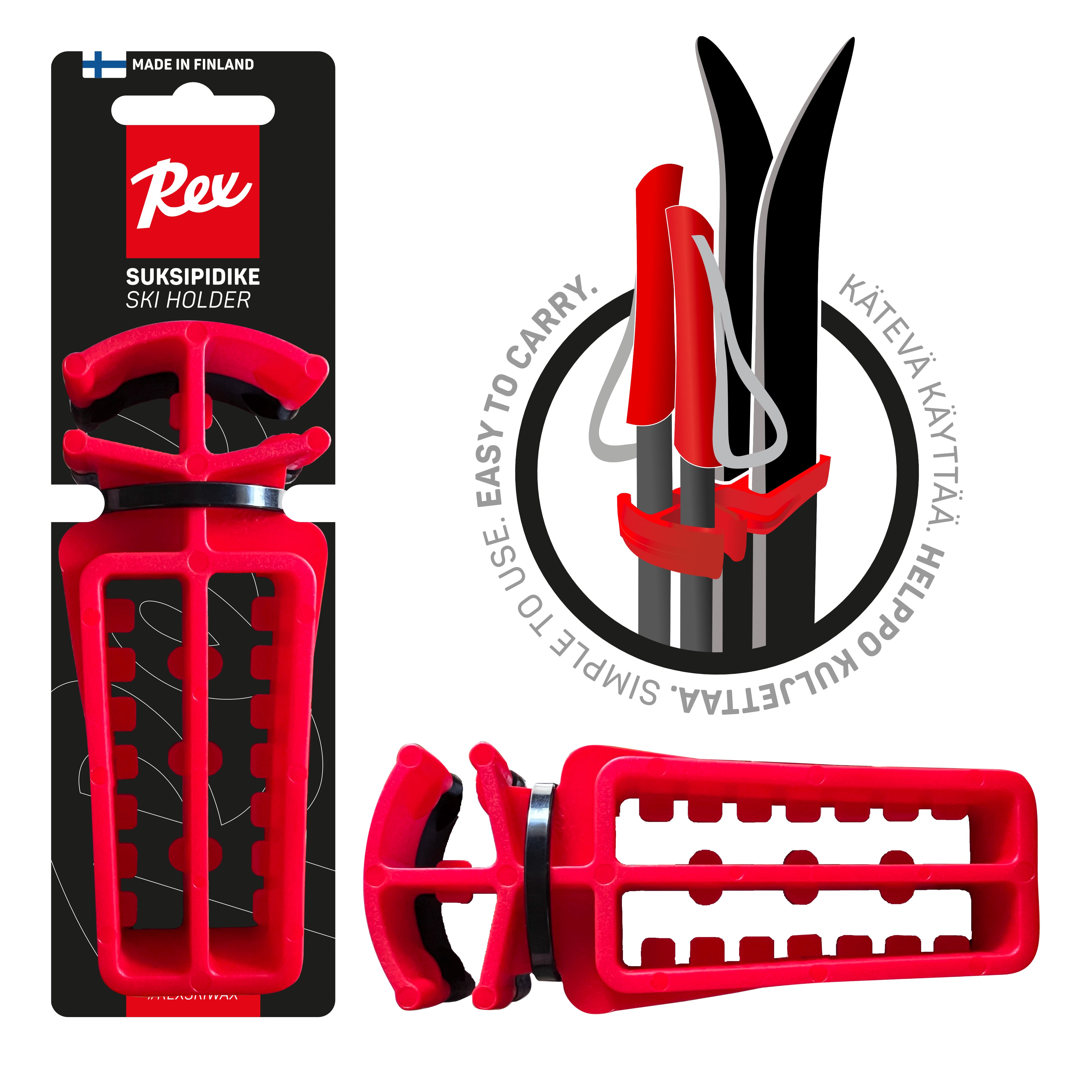 cross country ski and pole holder